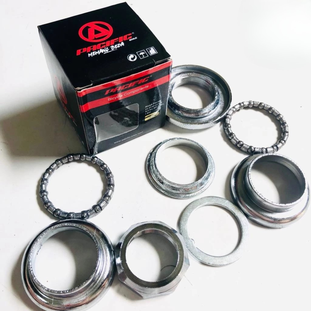 [ S.BIKE ] Kom Fork Head Part Set Pacific D407 22.2 mm Standar Sepeda BMX Lipat Minion Fixie MTB