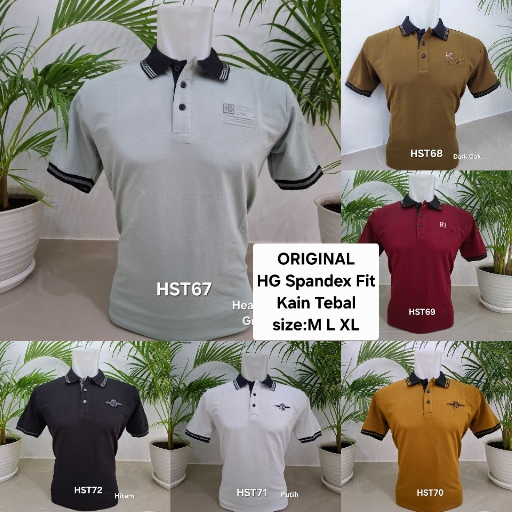 HUGO SPANDEX FIT - HUGO SELECTION BAHAN TEBAL PREMIUM KAOS HUGO SELECTION ORIGINAL BERKERAH M L XL K