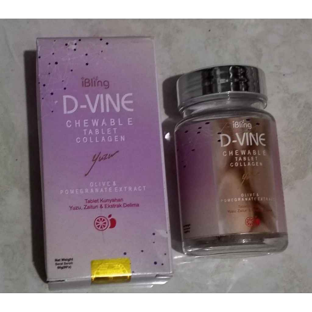 D VINE COLLAGEN  ASLI ORIGINAL 100% 20 BUTIR Herbal