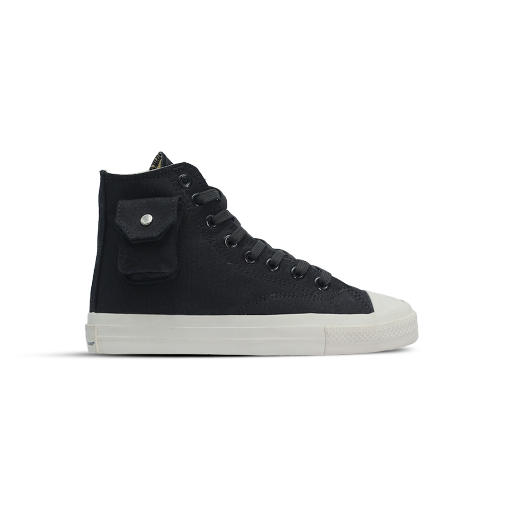 SEPATU TPS CARGO BLACK & WHITE HI NOBRANDS FOOTWEAR