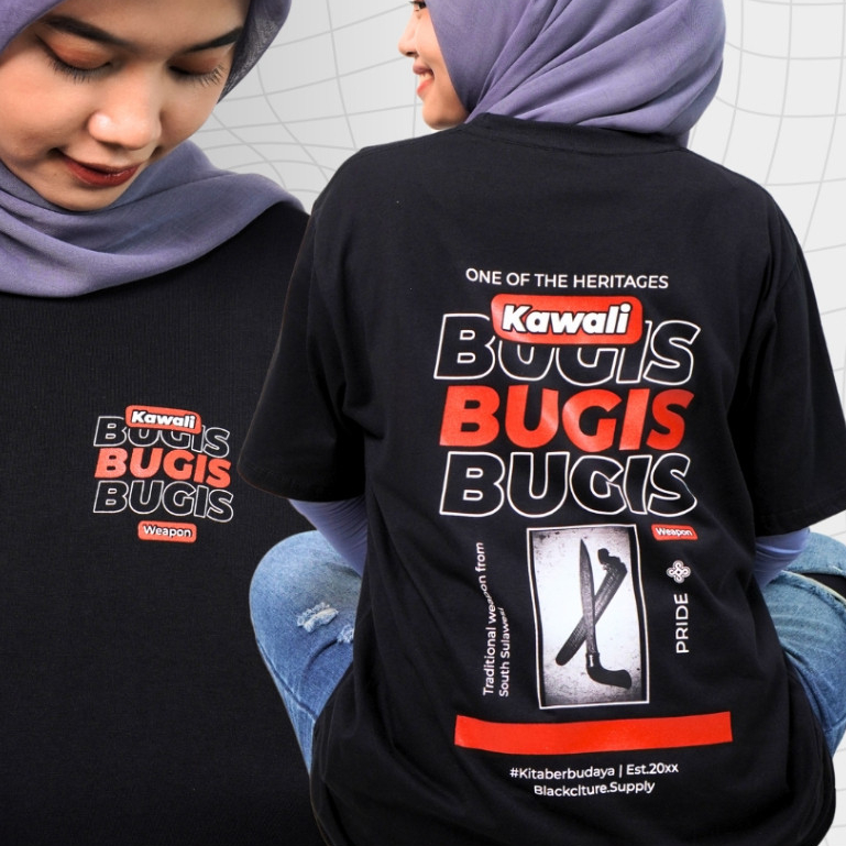 Kaos Budaya Edisi Kawali | Kaos Makassar | Baju Bugis | Cotton Combed 30s | Tebal Lembut