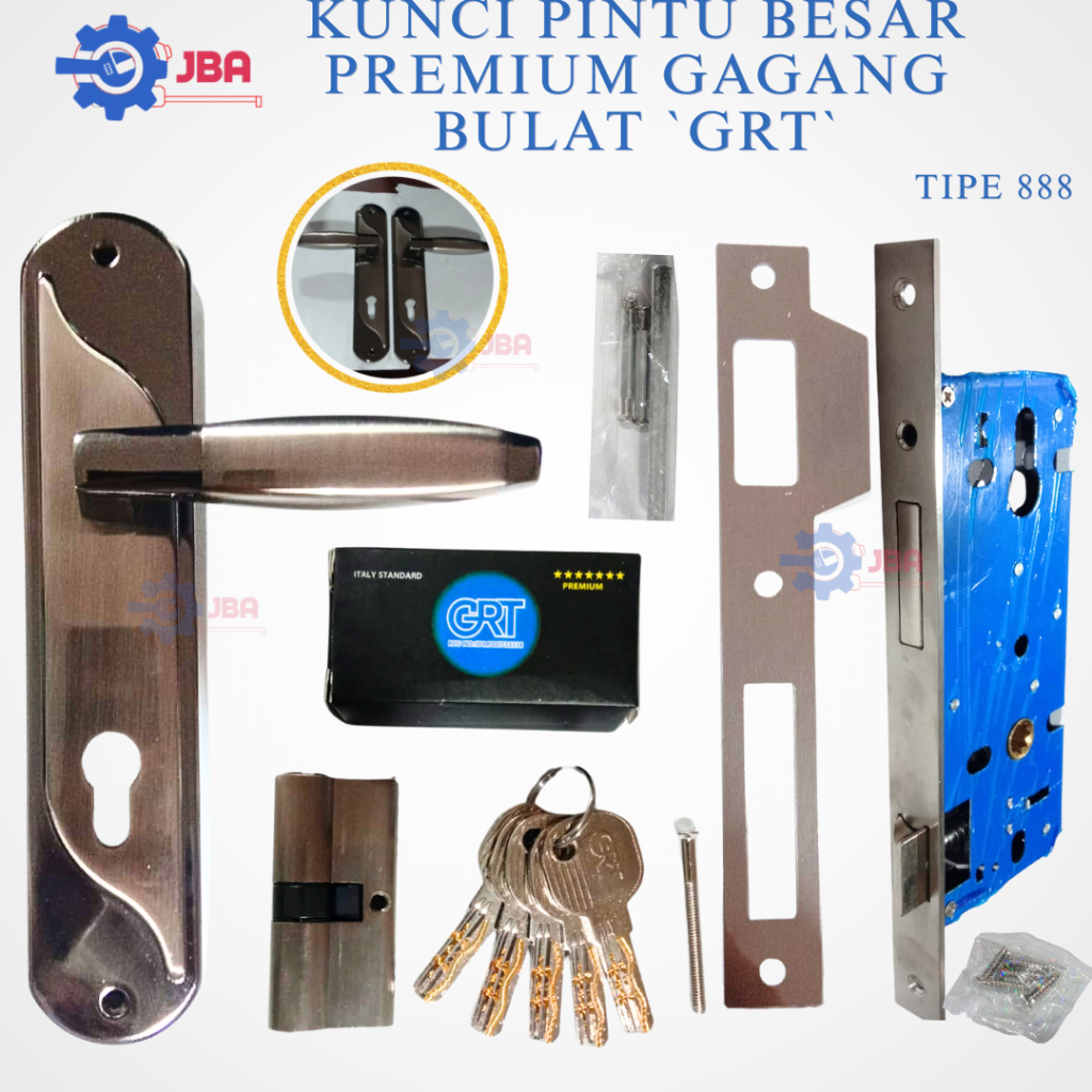 Kunci Pintu Besar Gagang Bulat Premium / Kunci Pintu gagang bulat / gagang pintu minimalis / gagang 
