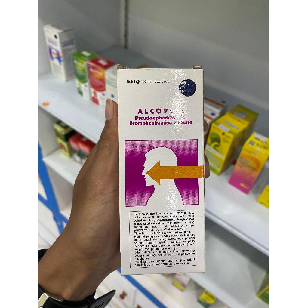 ALCO PLUS Sirup Meredakan Flu Hidung Tersumbat Pseudoephedrine 100ml Botol