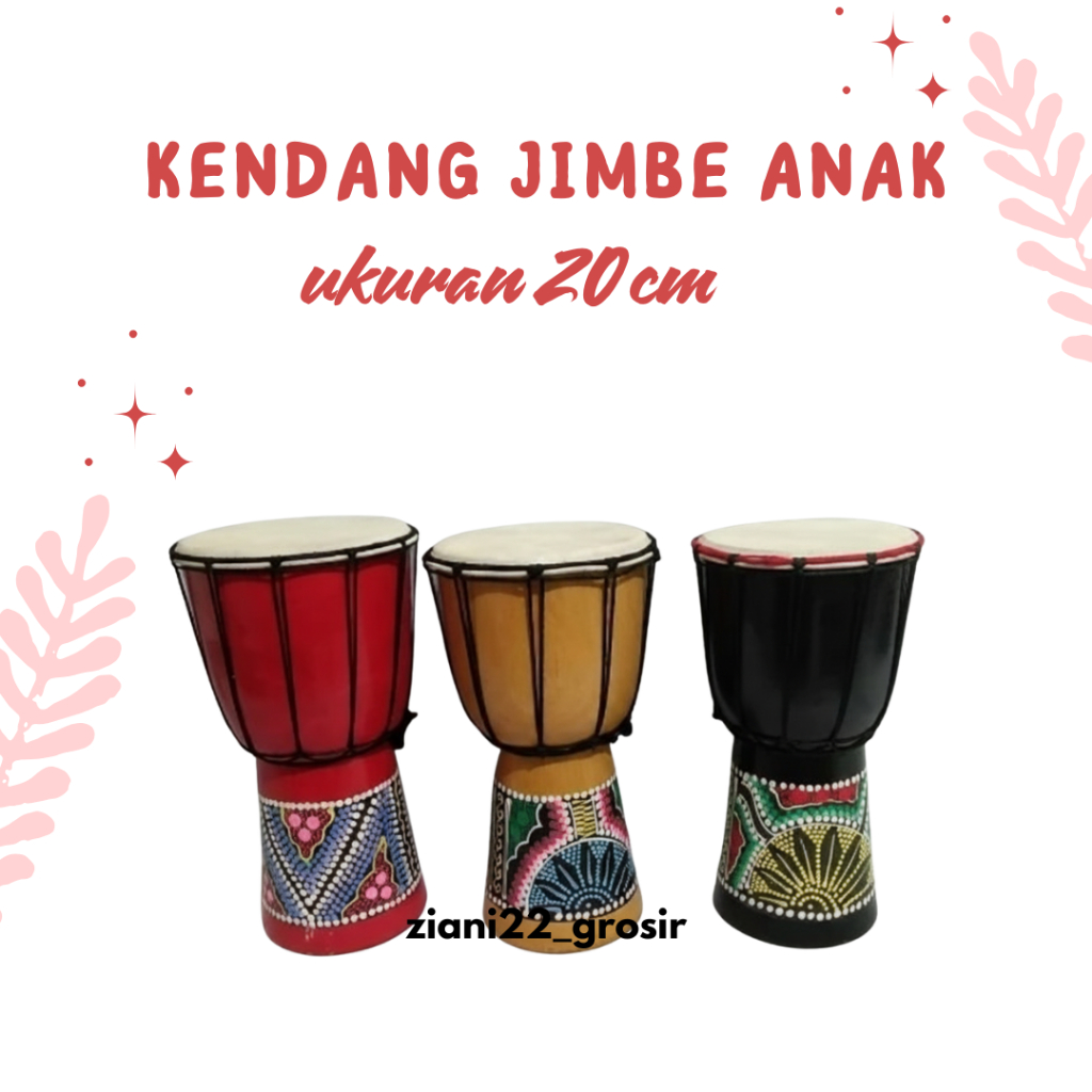 Alat Musik Tradisional Jimbe 20 cm Alat Musik Tradisional Kulit Sapi