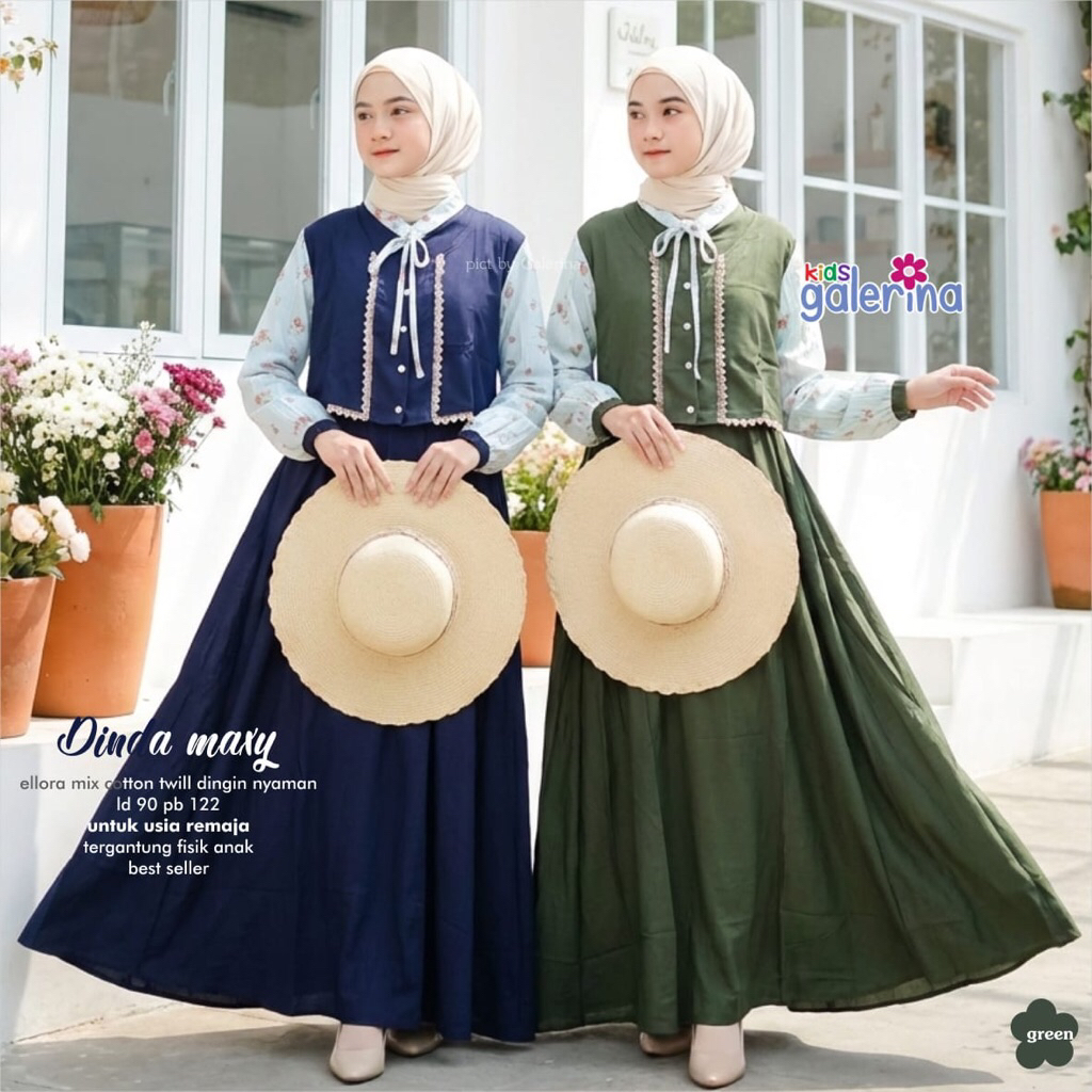 DISHA MAXY TEEN . DELISA MAXY TEEN. DINDA MAXY GAMIS ANAK TANGGUNG KOREAN LOOKS TREND LEBARAN 2026