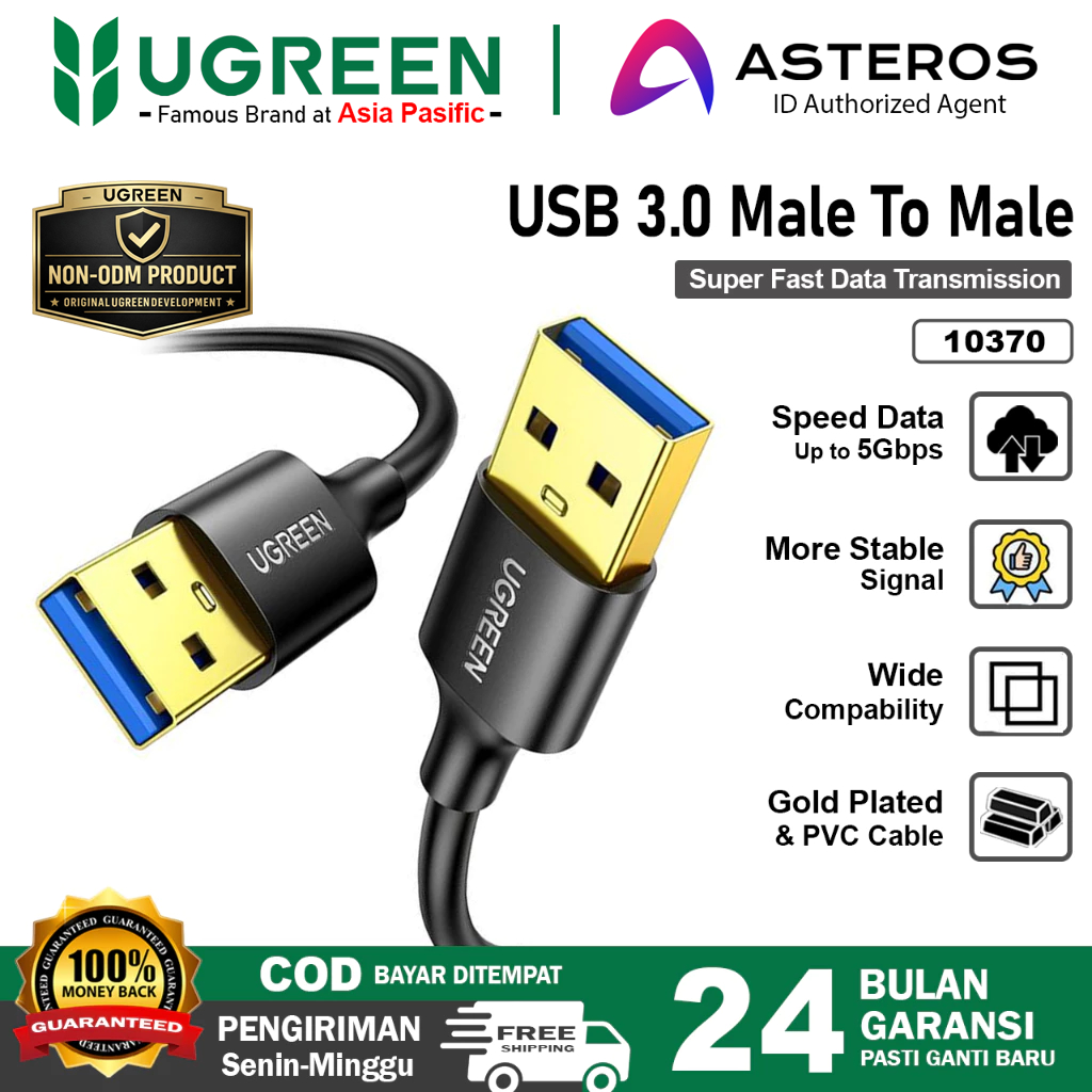 UGREEN Kabel USB 3.0 Male to Male High Speed 5Gbps 10370