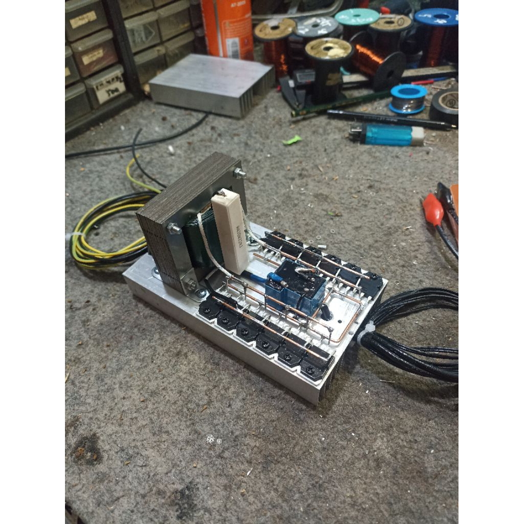 inverter pac trafo 5amper murni 12 transistor original