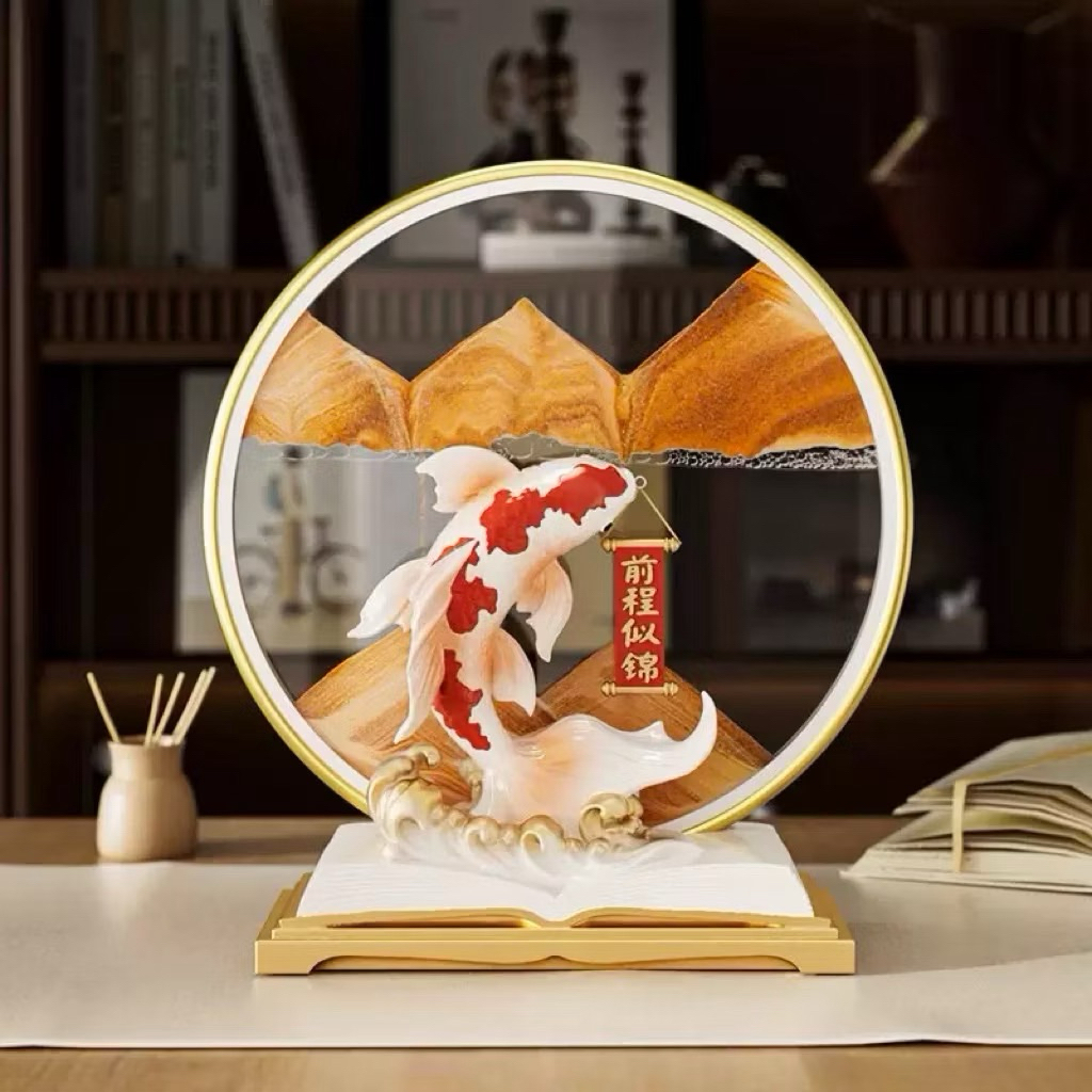 Pajangan Ikan Koi Kohaku Doitsu / Ikan koi hoki / Dekorasi Ruangan