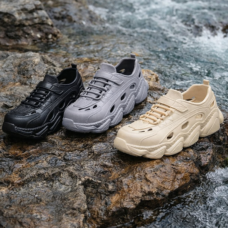 Sendal Sepatu Pria Wanita Casual Sporty Slop Clogs Bahan karet EVA Empuk Ringan Anti Air Anti Slip A