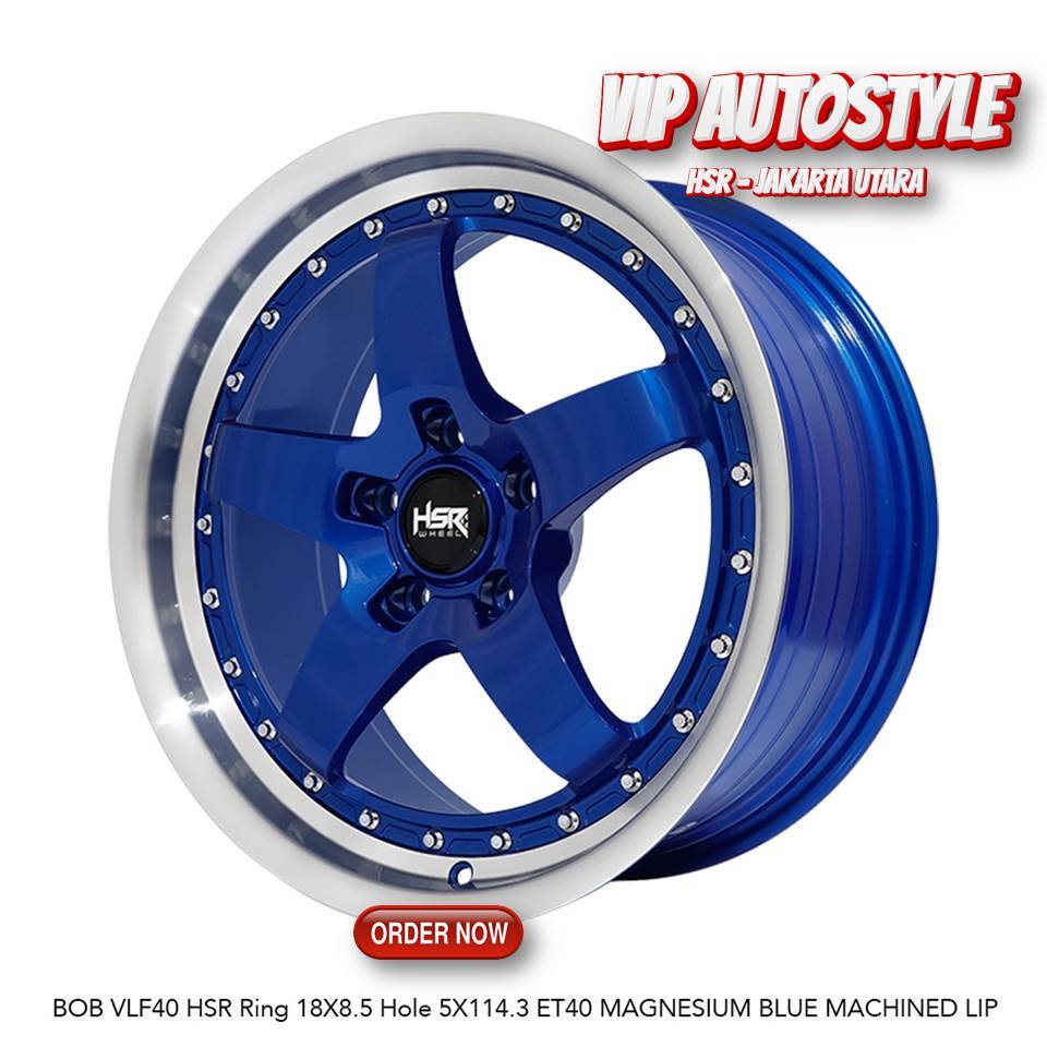 velg HSR Velg Hundai Creta R18 HSR BOB Celong Blue PCD 5x114,3 - hsr jakarta utara