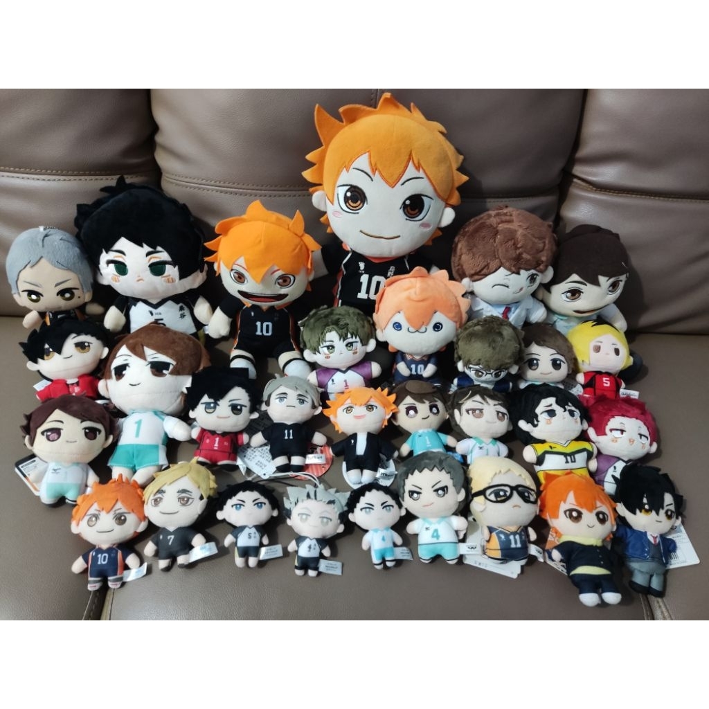 (READY) Haikyuu Plushie / Boneka Hinata, Oikawa, Kuro, Tsukishima, Sugawara, Akashi, Bakuto Haikyuu