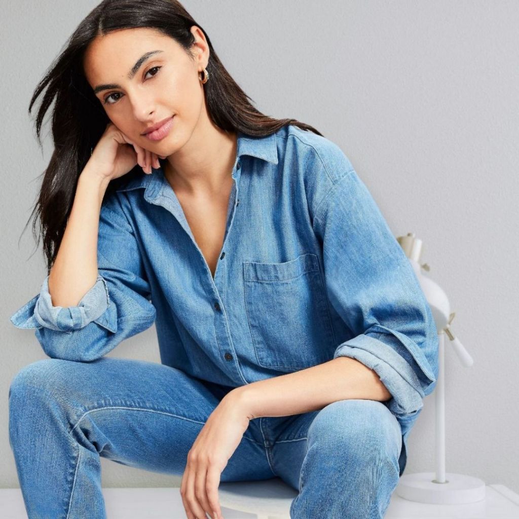 Denim Loft shirt kemeja branded jeans wanita