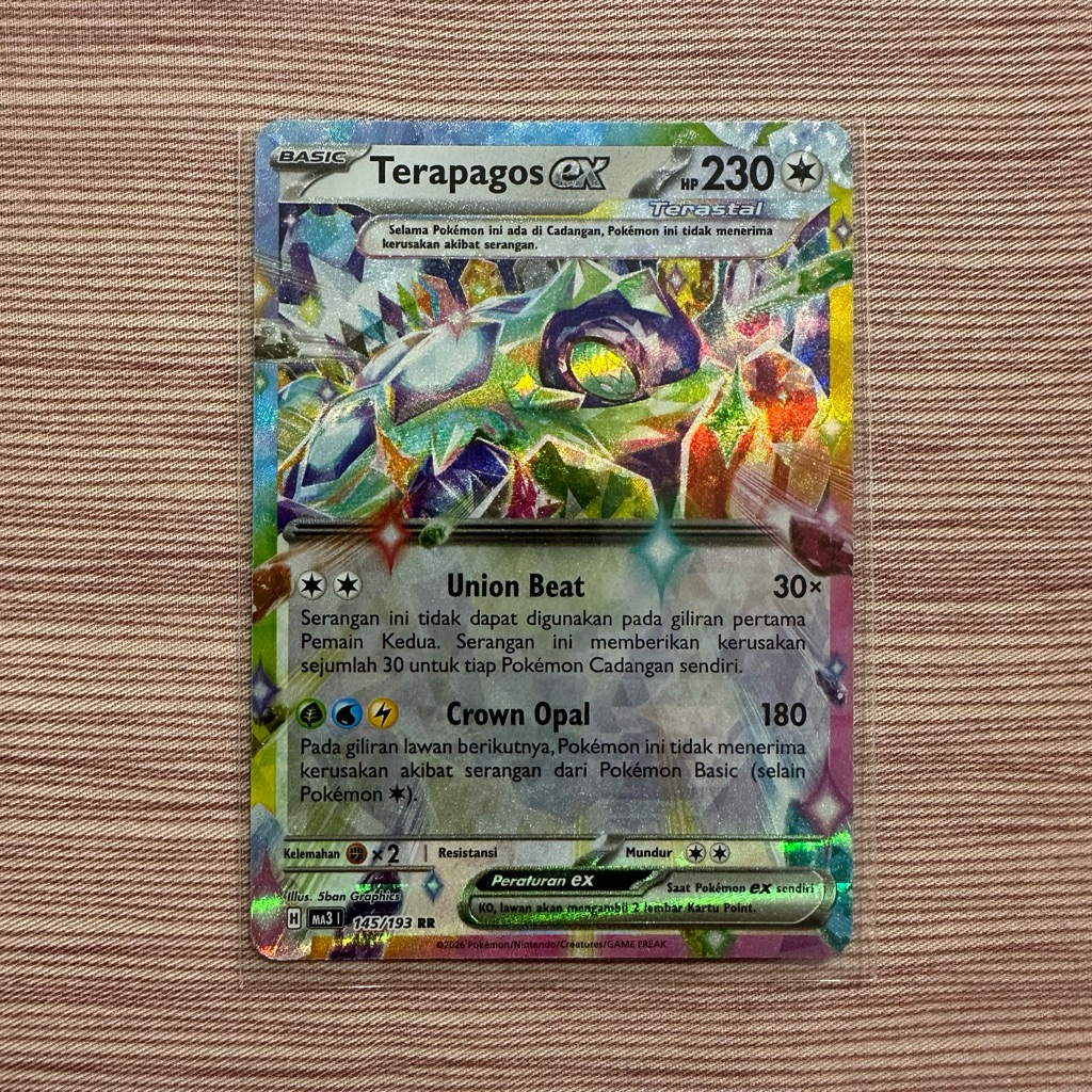 Kartu Pokemon TCG - Terapagos EX RR MA3