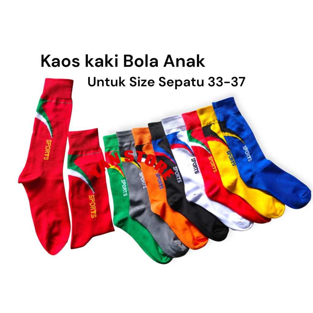 Kaos Kaki Bola Anak Laki Laki Panjang Selutut / Kaos Kaki Olahraga / Kaos Kaki Futsal Tebal