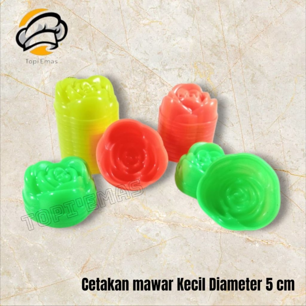 Cetakan Bolu Kukus , Puding , Jelly , Agar , Kukus bunga mawar Kecil 12 pcs