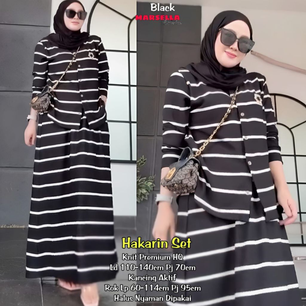 (( RESTOCK )) HAKARIN YORU SET ROK KNITE ORI BY MARSELLA // BAJU ATASAN WANITA BLOUSE KNITE SET ROK 
