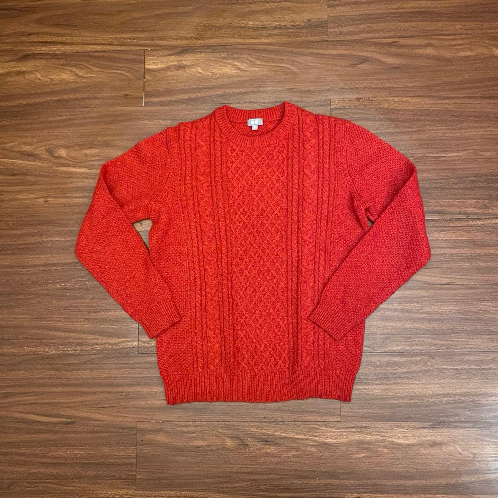 Uniqlo Red Knitted Sweater Second Preloved