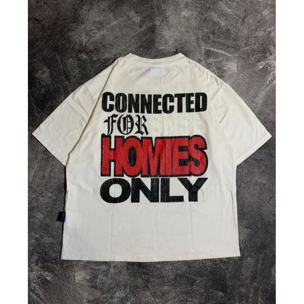 T-SHIRT KAOS BOXY FIT SNSB CFHO HOMIES COTTON COMBED 24S UNISEX PRIA WANITA COD
