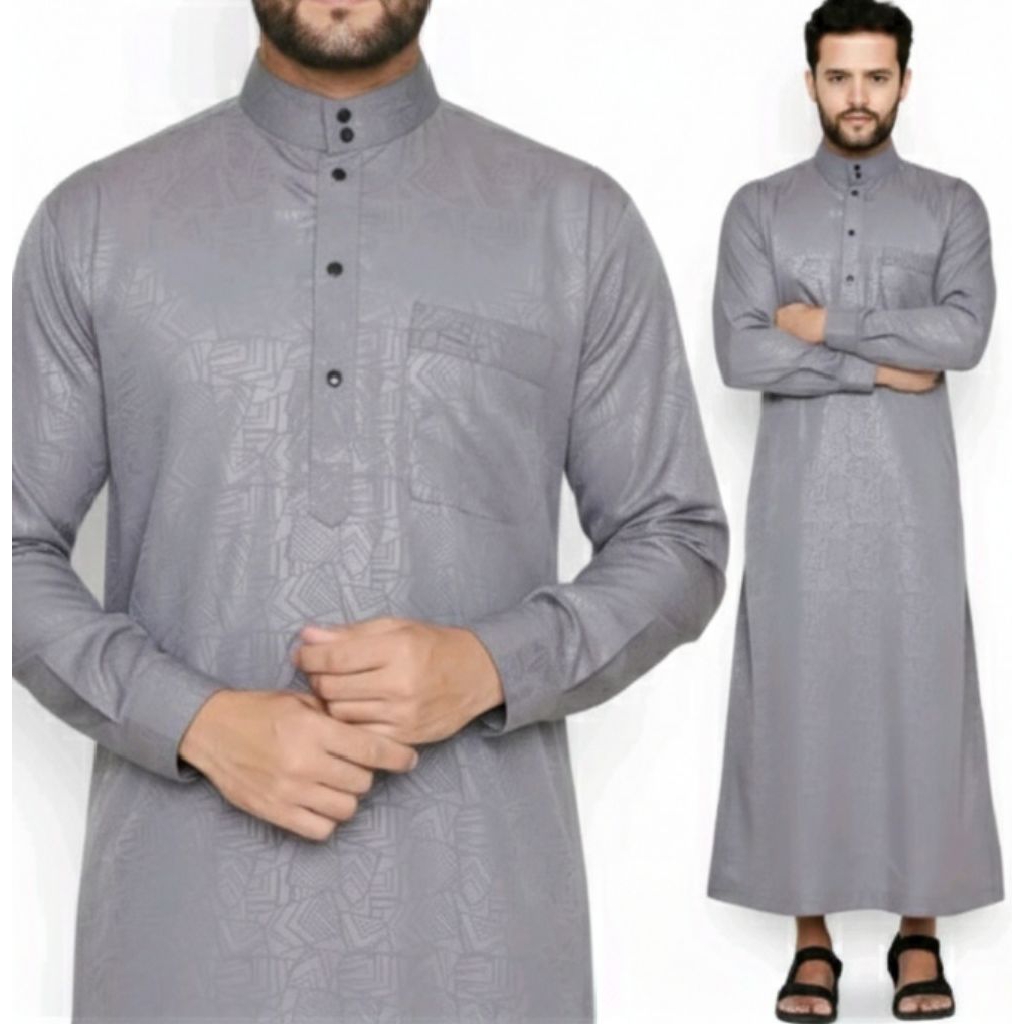 Jubah pria embos/Jubah pria dewasa/Jubah Embos Pria/Gamis Pria embos