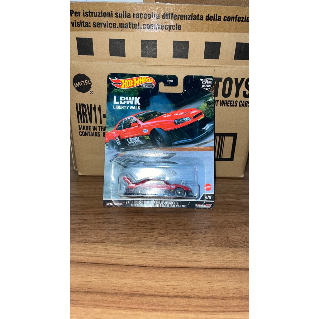 Hotwheels LB-ER34 Super Silhouette Nissan Skyline R34 Liberty Walk LBWK Mountain Drifters