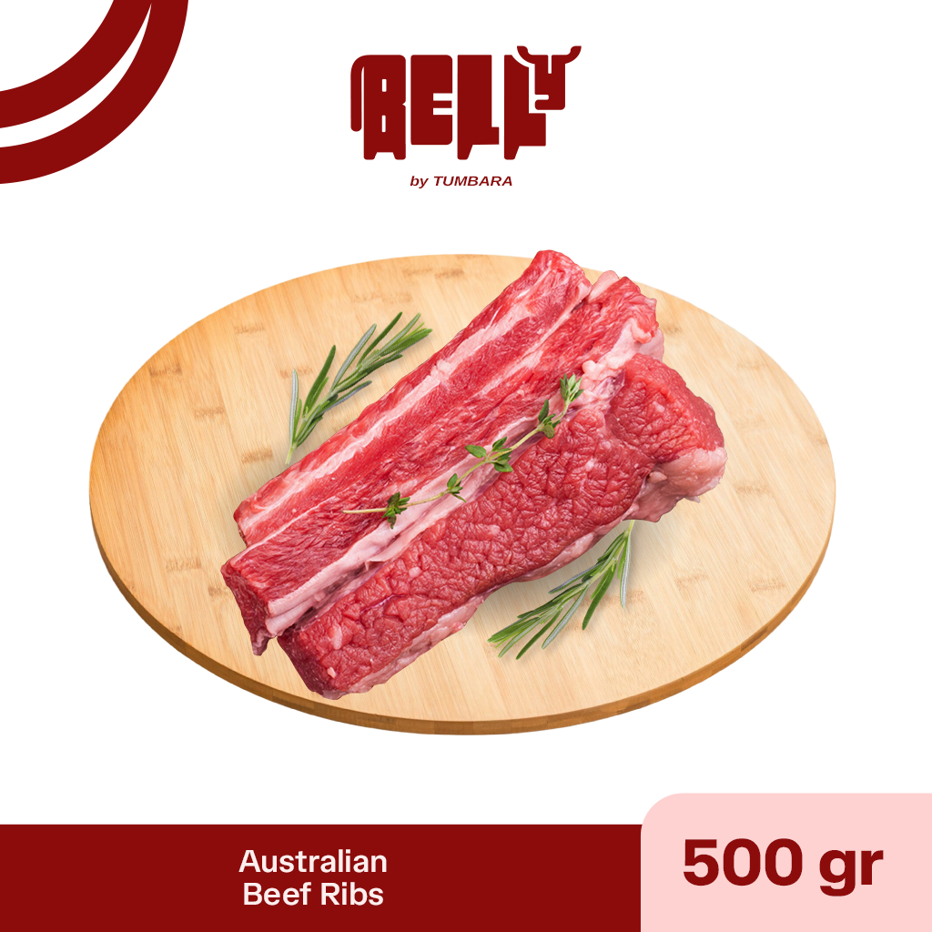 Belly Bites Daging Iga Sapi Australia Potongan Ribs 500gr