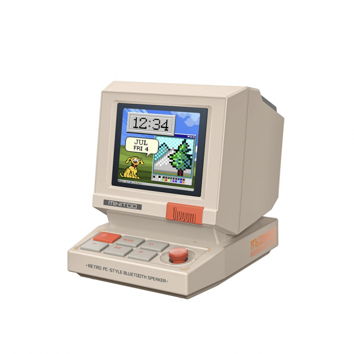 DIVOOM MiniToo Retro Pixel Bluetooth Speaker Display LED Alarm Jam Meja Portable