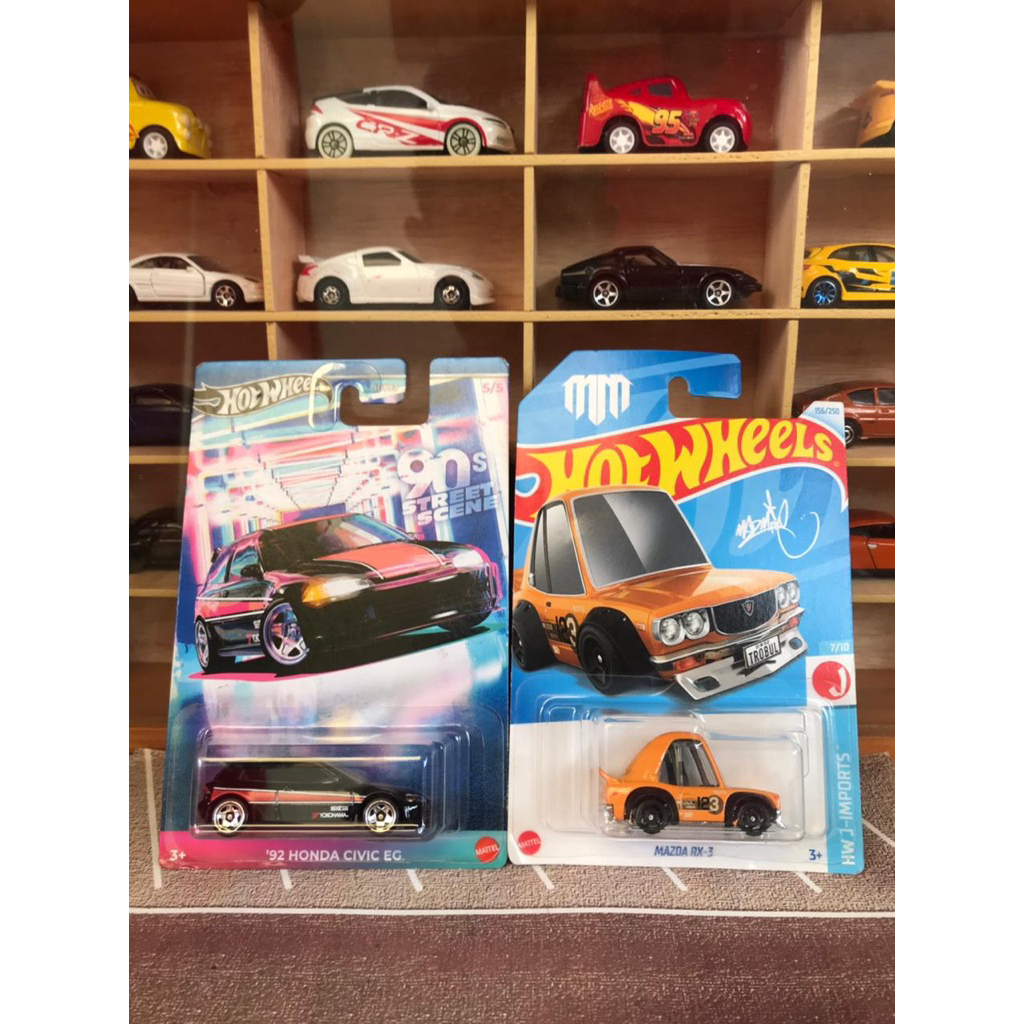 Hot Wheels 90’s 92 Honda Civic Eg & Hot Wheels Mazda RX-3