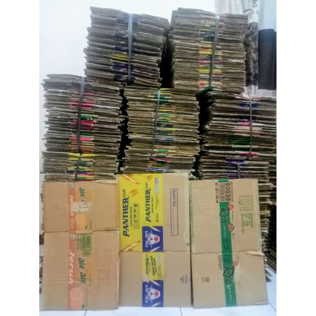 Kardus Bekas Minuman Gelas || Kardus Kemasan Packing || Harga Murah || 1 Ikat isi 50 Pcs