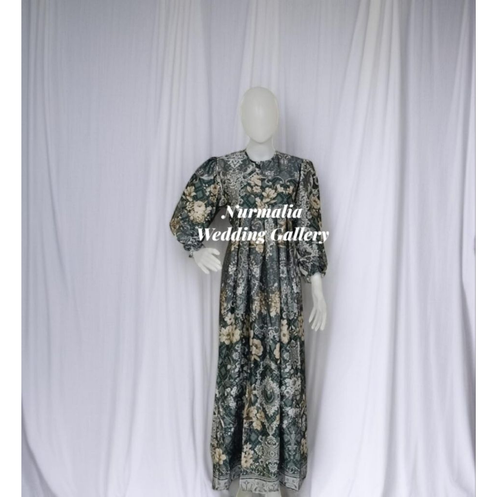 GAMIS SILK PREMIUM MOTIF BUNGA TERBARU