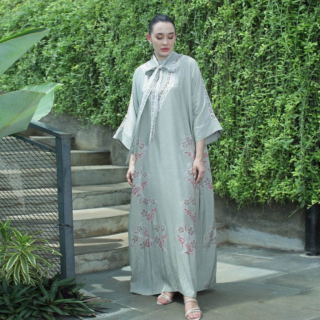 Batik Huza - Kaftan Elvaraya - Gamis Kaftan Batik Wanita