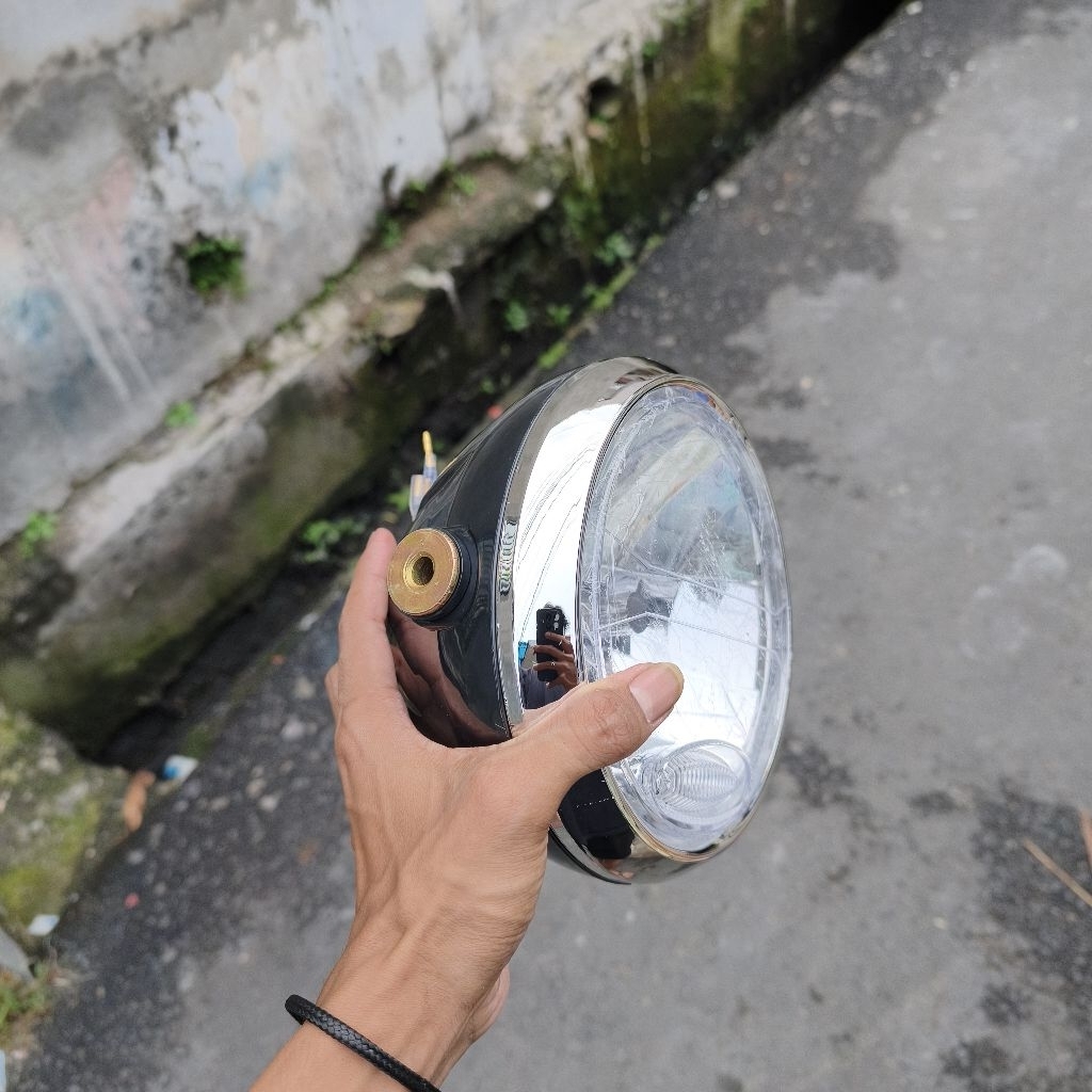 Reflektor Vixion old lampu bulat Vixion old model hitam