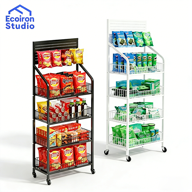 EcoIron Studio Rak Chiki Besi 4-5 Susun Anti Karat Untuk Supermarket Grosir Warung Serbaguna Kokoh C