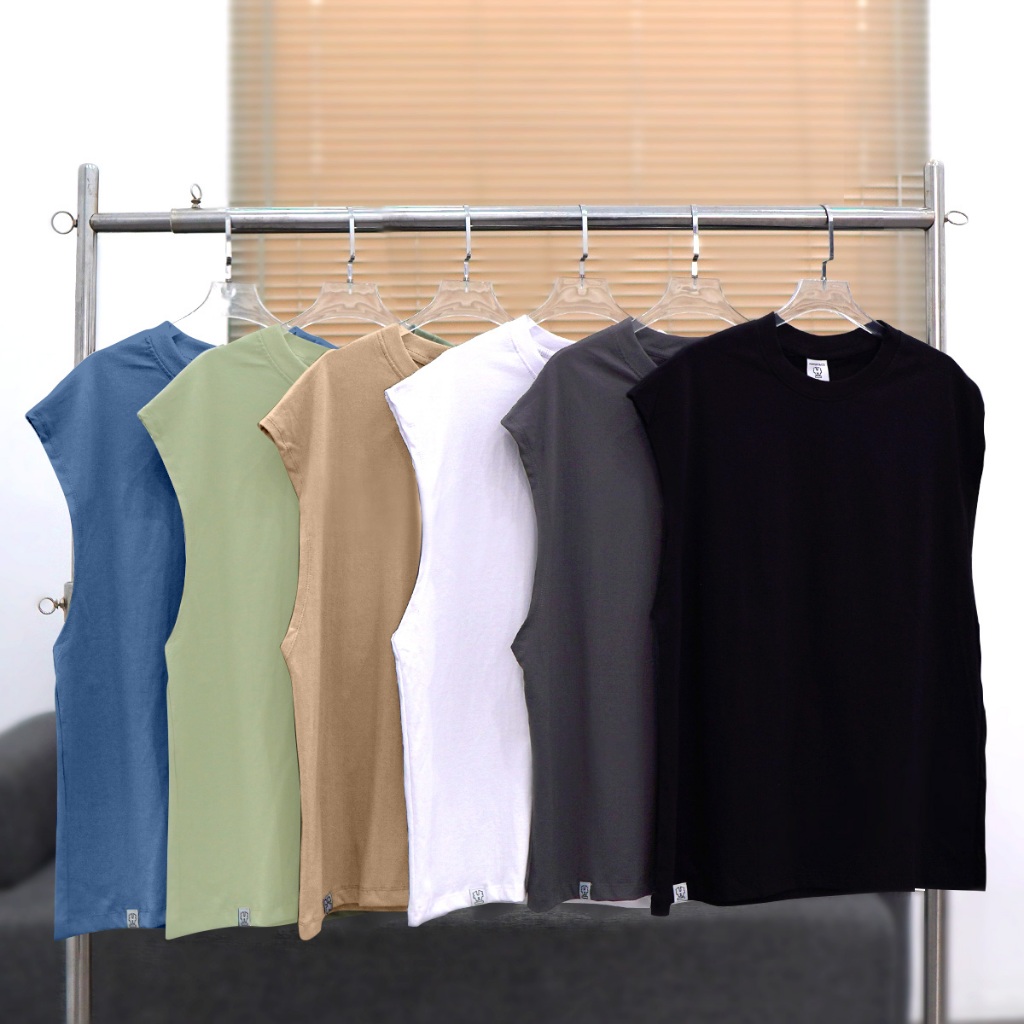 Hungry & Co Oversize Sleeveless Singlet | Kaos Pria Cotton Combed