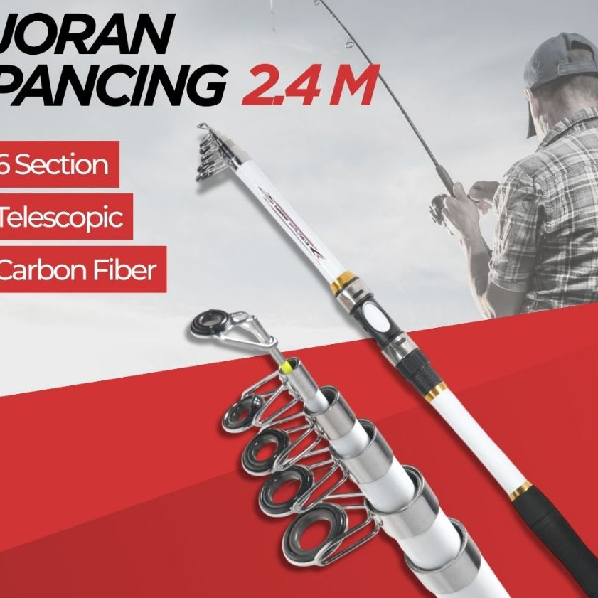 Joran Pancing Antena Portable Carbon Fiber