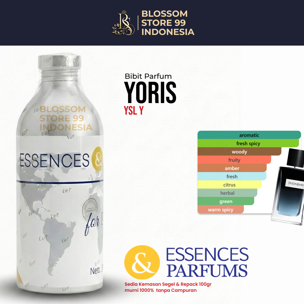 ESSENCES & PARFUMS YORIS - BIBIT PARFUM YSL Y  - SEGEL & REPACK 100G
