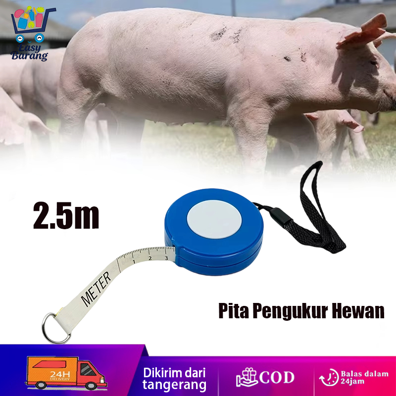 250cm Meteran Sapi Babi 1Ton Pita Ukur Ternak Alat Ukur Lingkar Dada