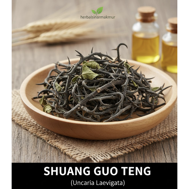 Batang Uncaria 150gr (Shuang Guo Teng) Uncaria Laevigata - Herbal Penenang Saraf & Darah Tinggi