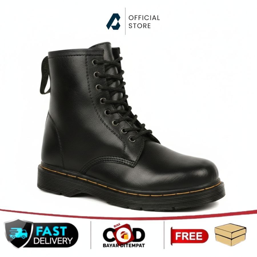 sepatu boots Docmart Dr. Martens 8 Hole Sepatu Unisex Clasic Sepatu Boots Pria Tinggi  Home Industry