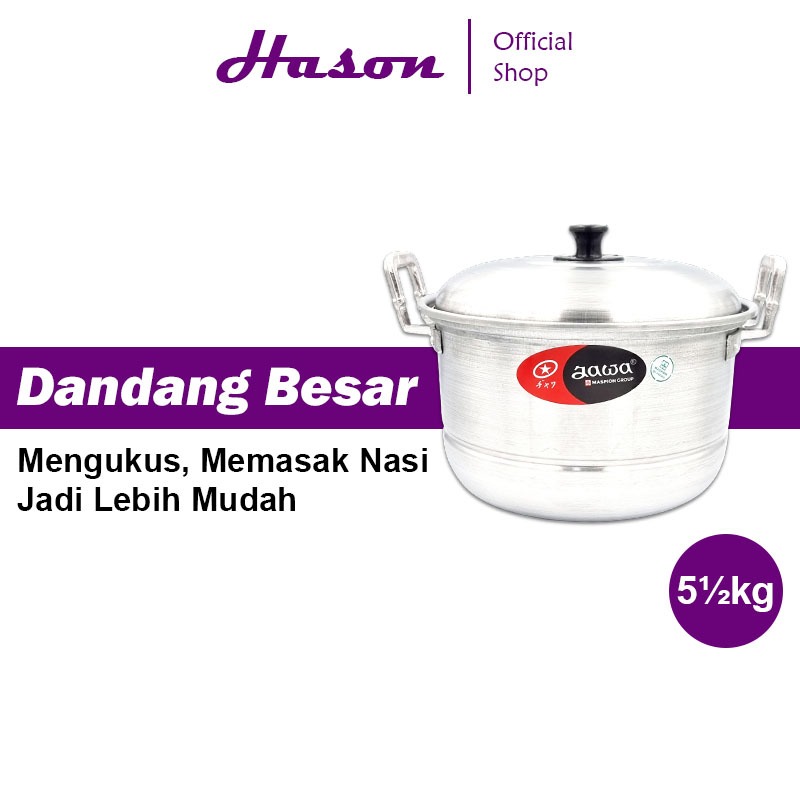 Maspion Panci Steamer 5½kg Nasi + Tutup Aluminium 40cm | Kukusan Dandang Kukus