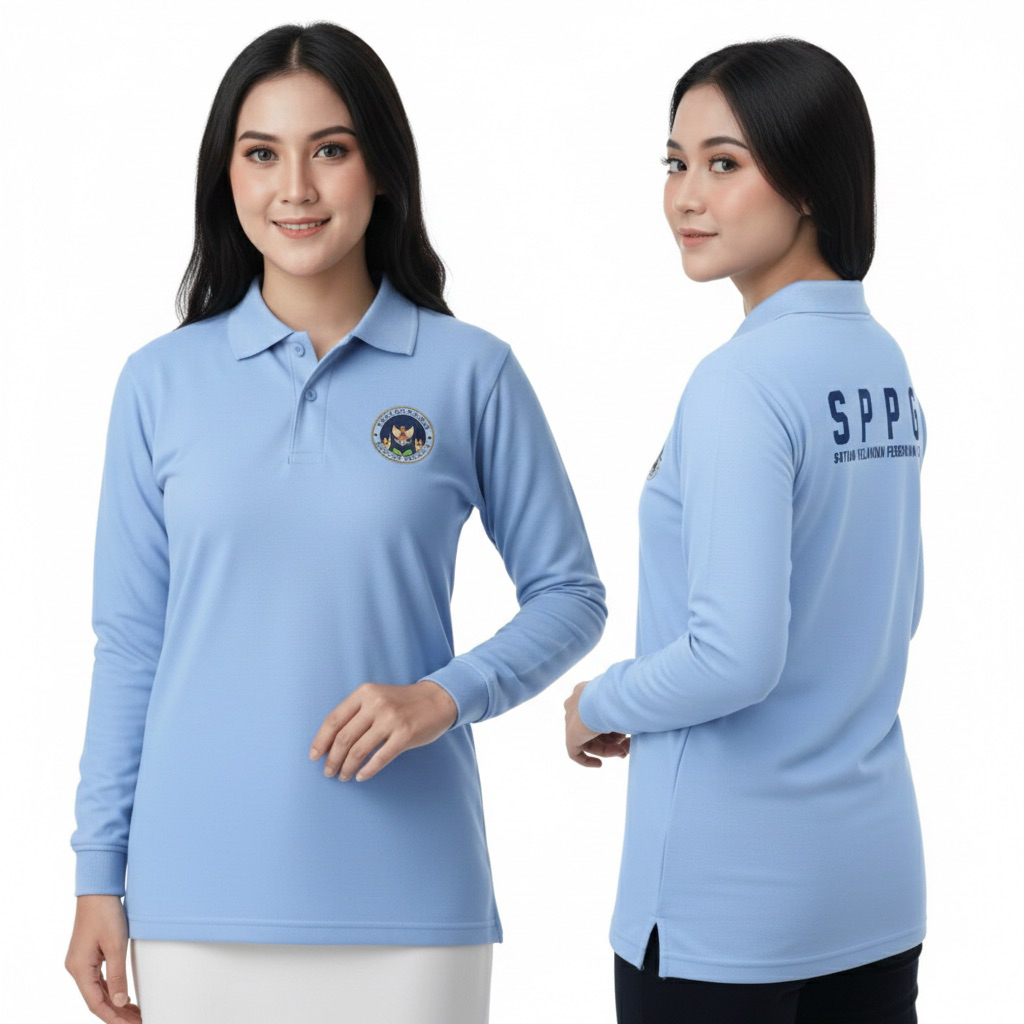 MINIMAL 6pcs Baju SPPG Bordir - Kaos Berkerah Satuan Pelayanan Pemenuhan Gizi Bordir Komputer - Polo