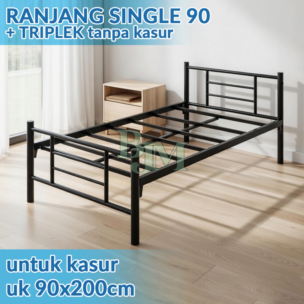 RANJANG SINGLE 90 + TRIPLEK RANJANG BESI SINGLE