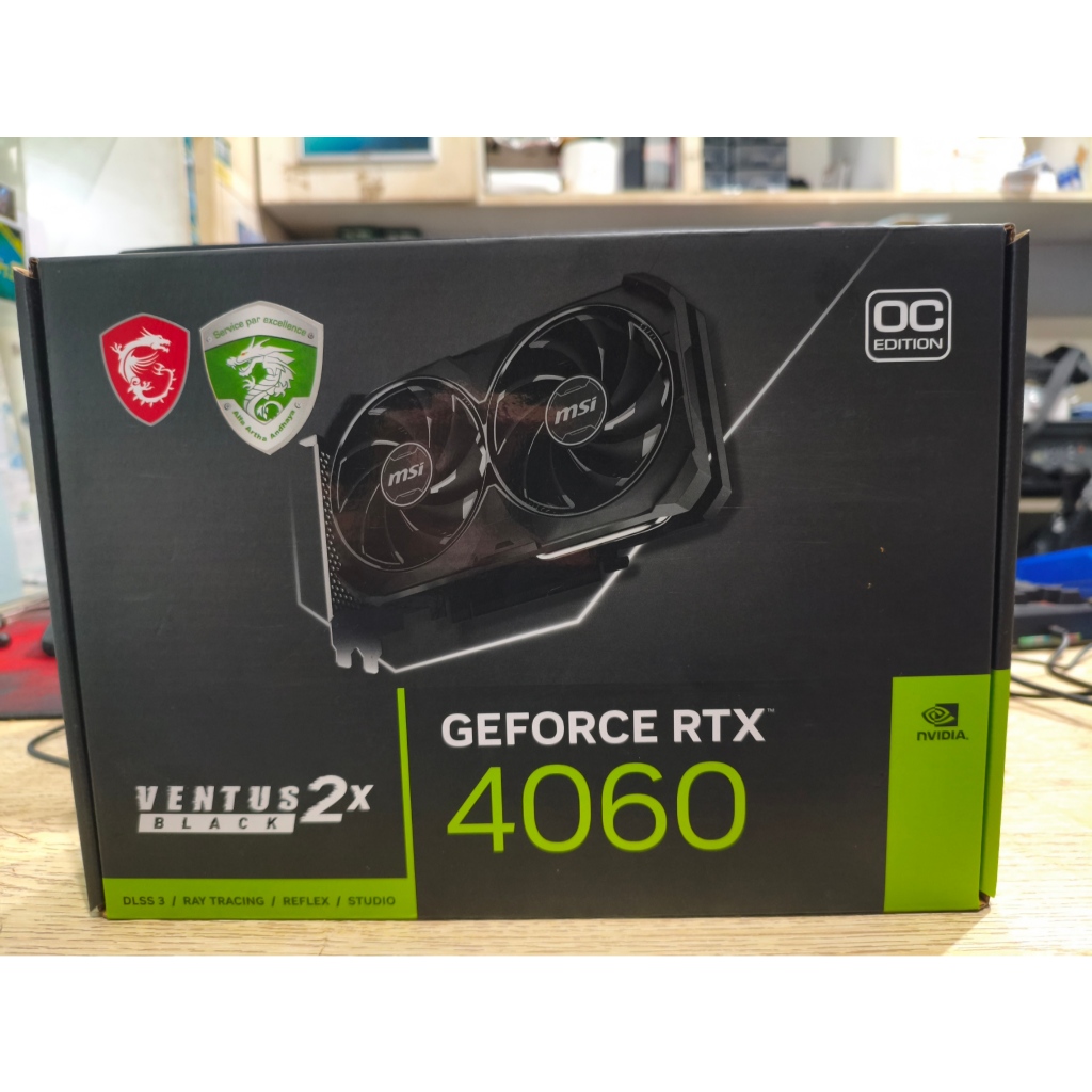 MSI RTX 4060 Ventus 2x Black 8GB GDDR6 OC VGA RTX 4060 Bekas Second