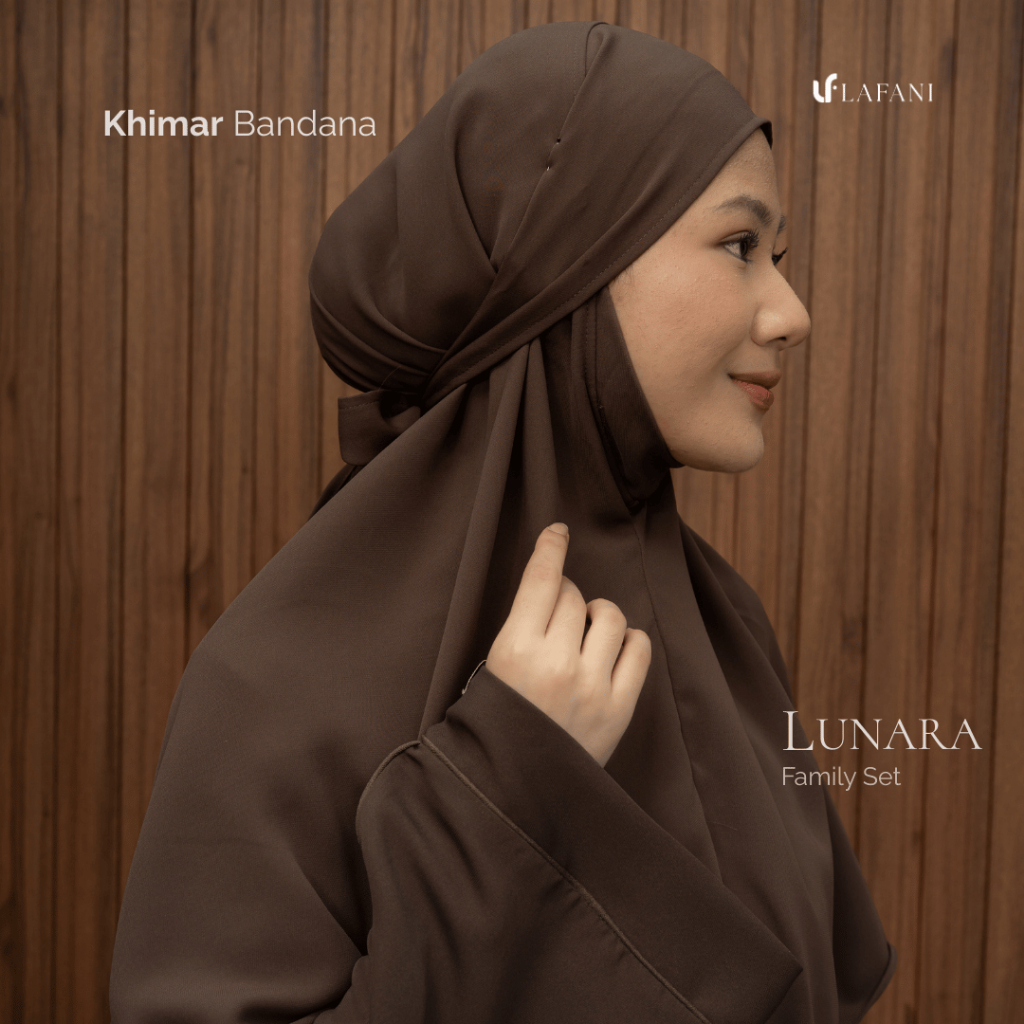 LAFANI - Khimar Bandana Lunara Family Set - Khiban Sarimbit Keluarga 2026
