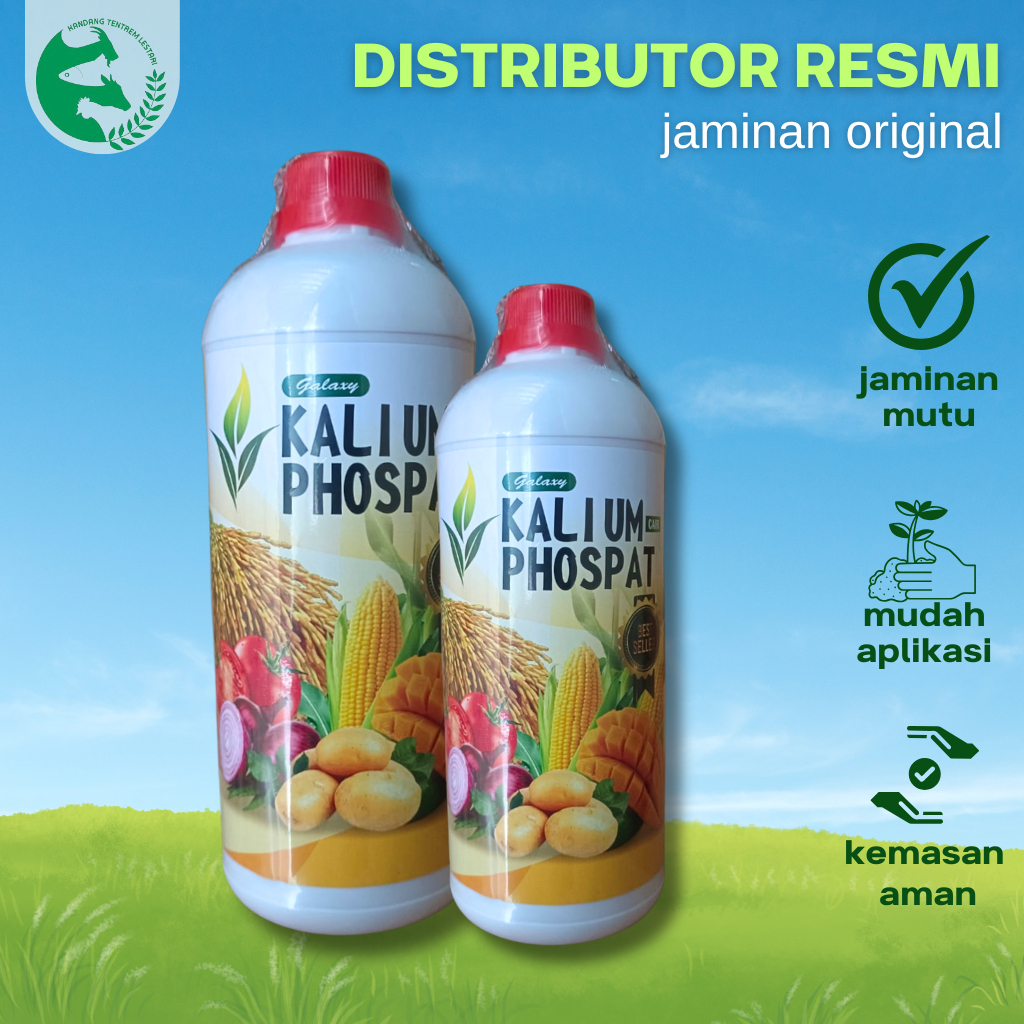 Pupuk KALIUM PHOSPAT Cair 1 liter Galaxy Memacu Pembungaan Memperbesar Umbi & Buah