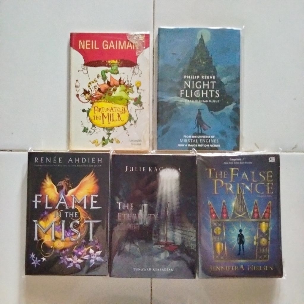 Novel Fantasy - Night Flights - Flame In the Mist - The Eternity Cure - Fortunately Milk - False Pri