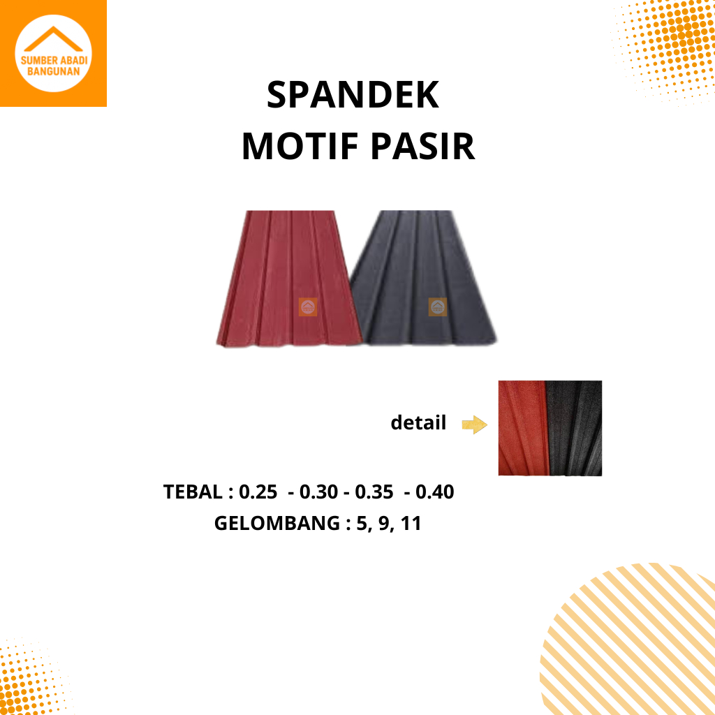 ATAP SPANDEK MOTIF PASIR MEREK ARTHAMAS UKURAN 0.25/ 0.30/ 0.35/ 0.40