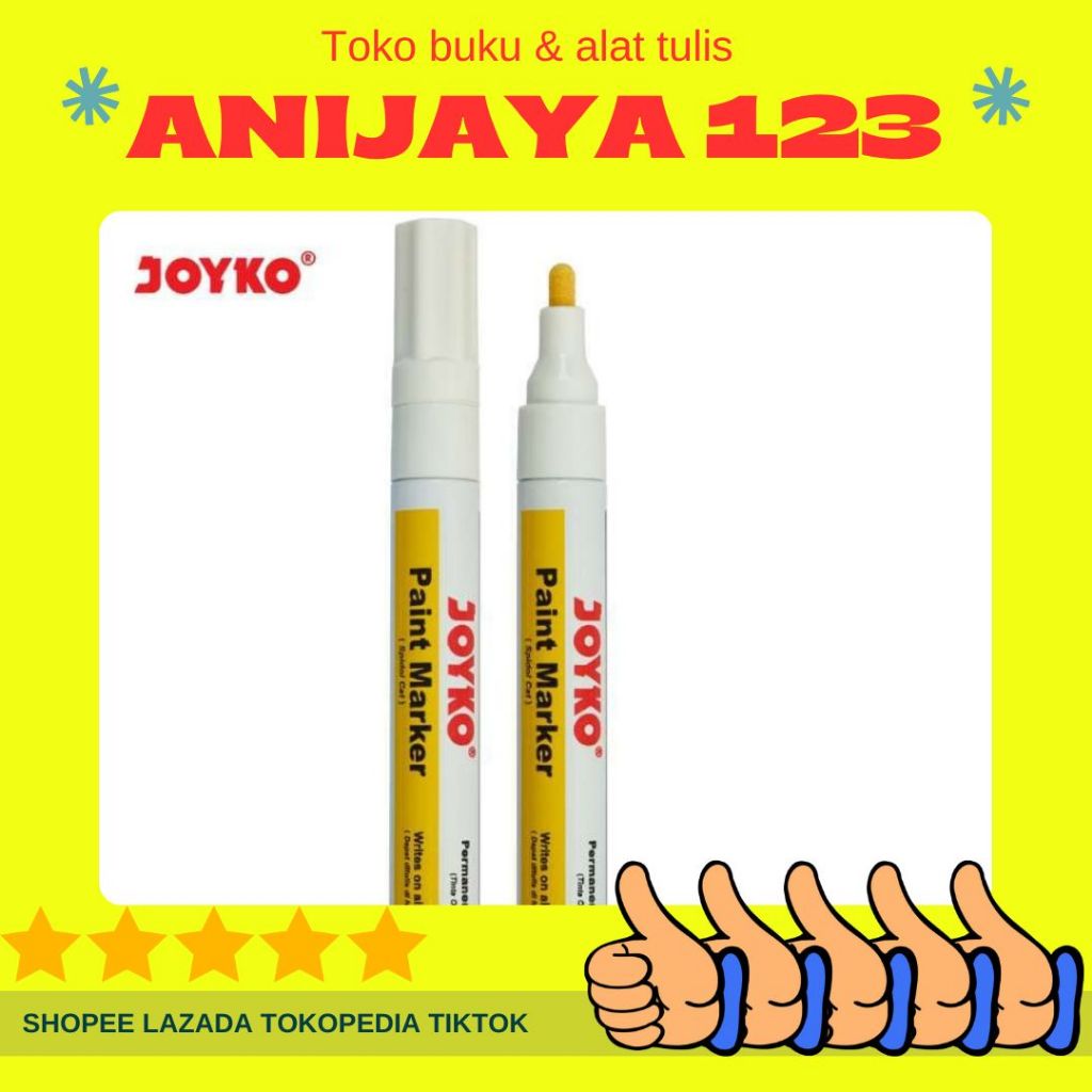 SPIDOL PAINT MARKER PUTIH MERK JOYKO - SPIDOL WHITEMARKER - 1 PCS