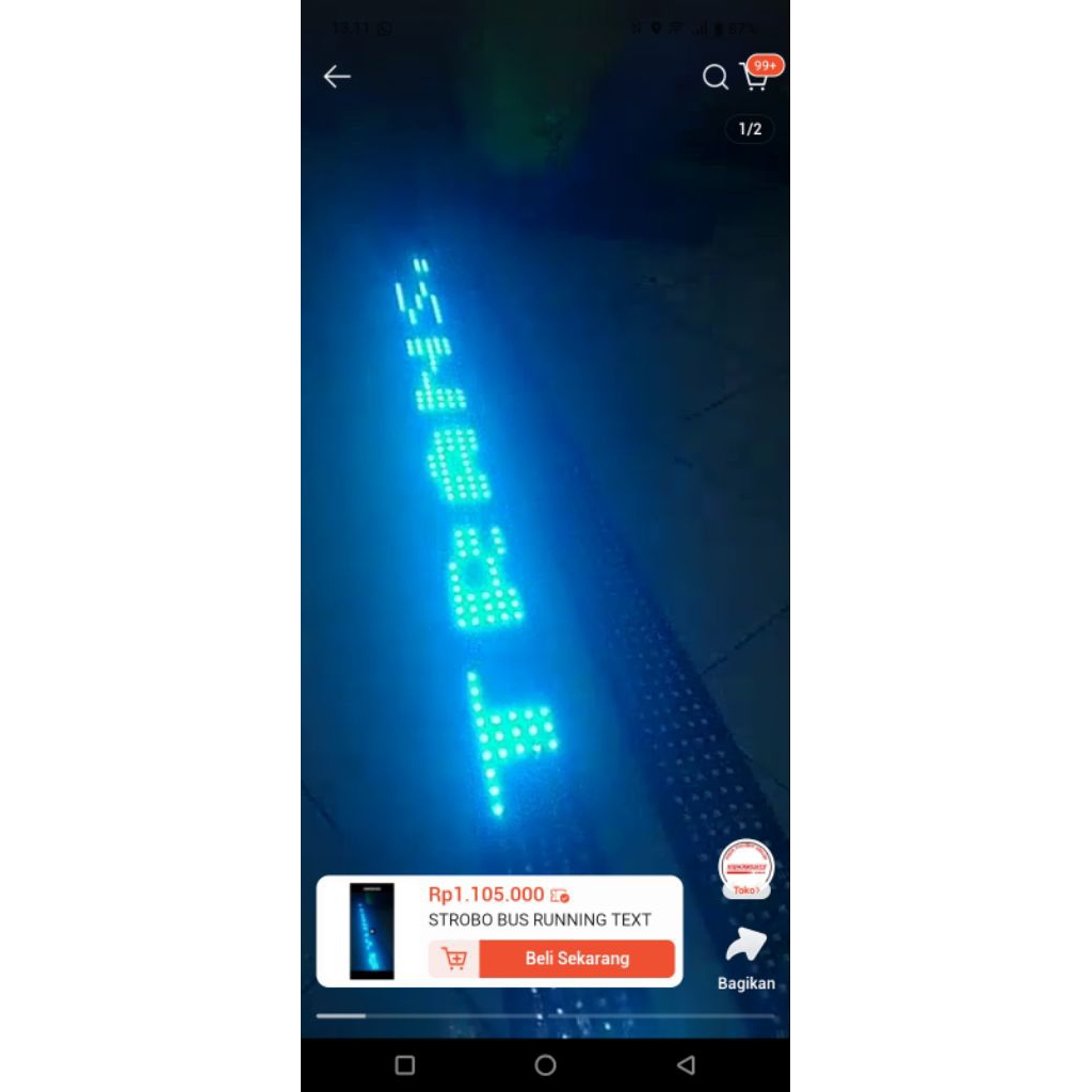 STROBO BUS RUNNING TEXT