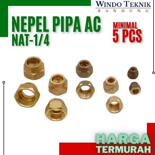 GROSIR NUT NEPEL AC 1/4 | DOUBLE NEPEL | NAT NEPEL PIPA AC | NAT AC | NEPEL AC 1/2PK - 5OK I DOBEL N