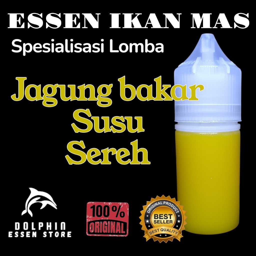 ESSEN JAGUNG BAKAR SUSU SEREH essen ikan mas spesialis lomba, Essen Ikan Mas Aroma Jagung Bakar Susu